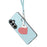 DUX DUCIS For Samsung Galaxy S26+ Case  Luvy Series PU Leather + PC Phone Case with Finger Ring / Strap - Sky Blue & Heart - 3