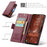 CASEME For Samsung Galaxy S26 Case  023 Series RFID Blocking Glossy Stand Phone Cover - Red - 2