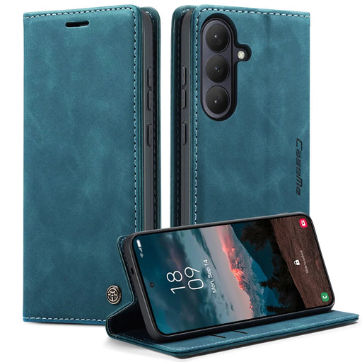 CASEME For Samsung Galaxy S26 Wallet Case  013 Series PU Leather Phone Cover Stand - Blue - 1