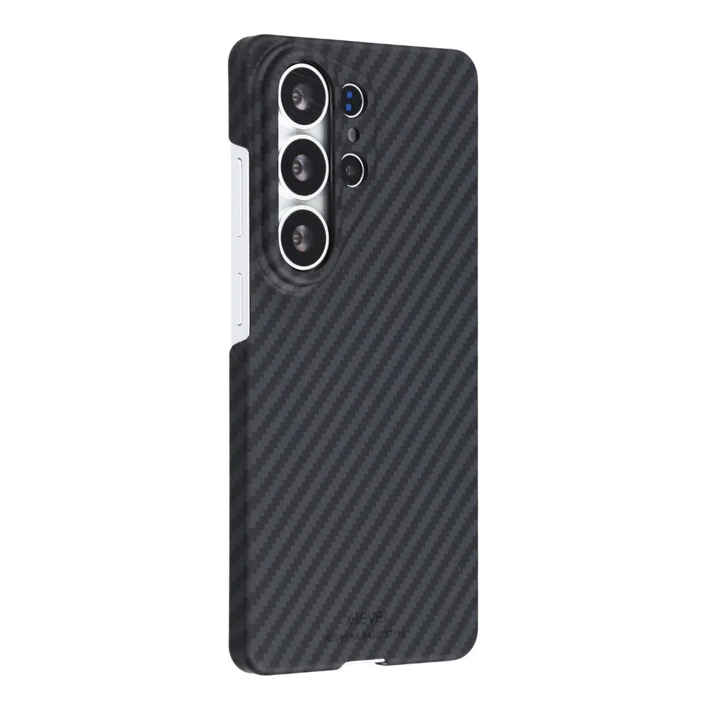 X-LEVEL For Samsung Galaxy S26 Ultra Magnetic Case Carbon Fiber Texture Ultra-Thin PC Hard Phone Cover - 1