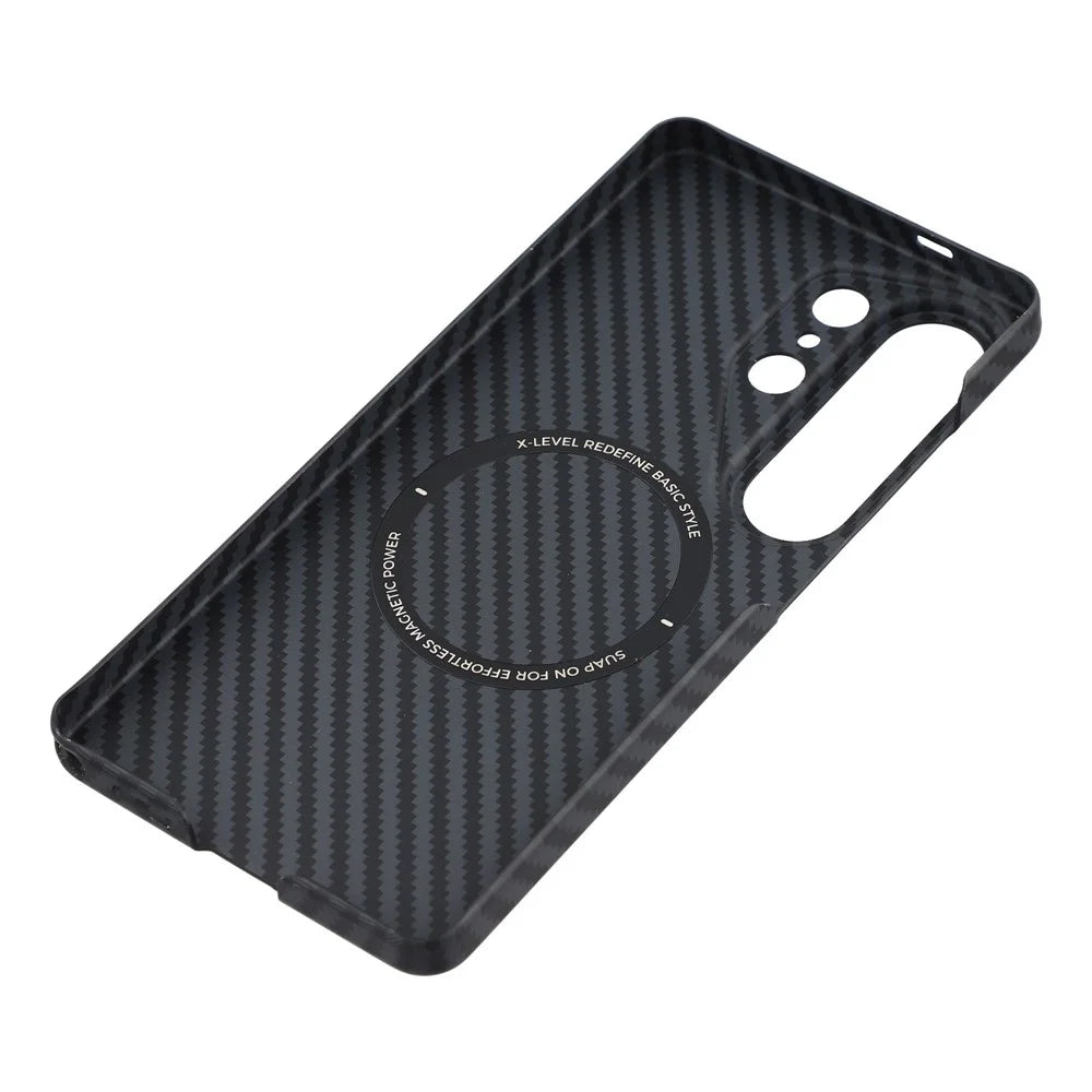 X-LEVEL For Samsung Galaxy S26 Ultra Magnetic Case Carbon Fiber Texture Ultra-Thin PC Hard Phone Cover - 6