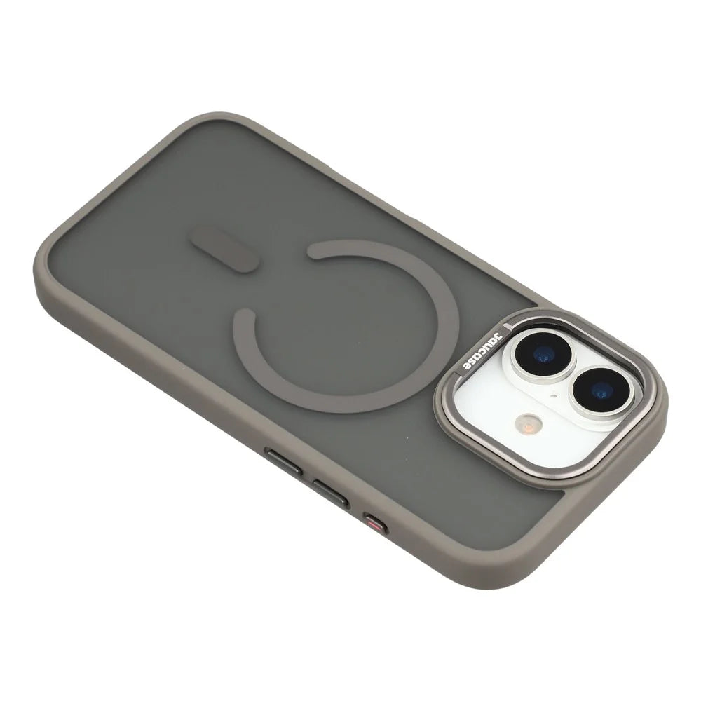 JAUCASE For iPhone 17 Magnetic Case Skin Touch Matte TPU PC Phone Cover Compatible with MagSafe - Titanium Grey - 5