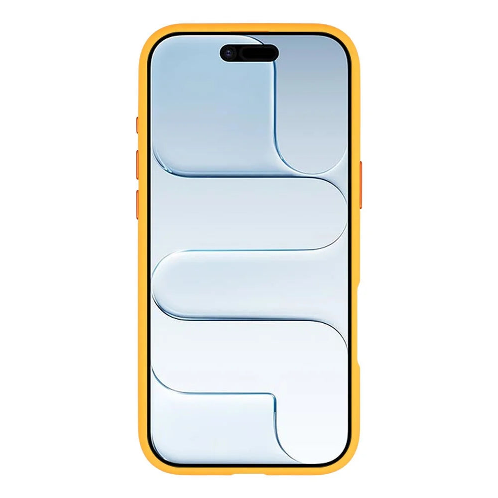 JAUCASE For iPhone Air Magnetic Case Skin Touch Matte TPU PC Phone Cover Compatible with MagSafe - Transparent Orange - 2