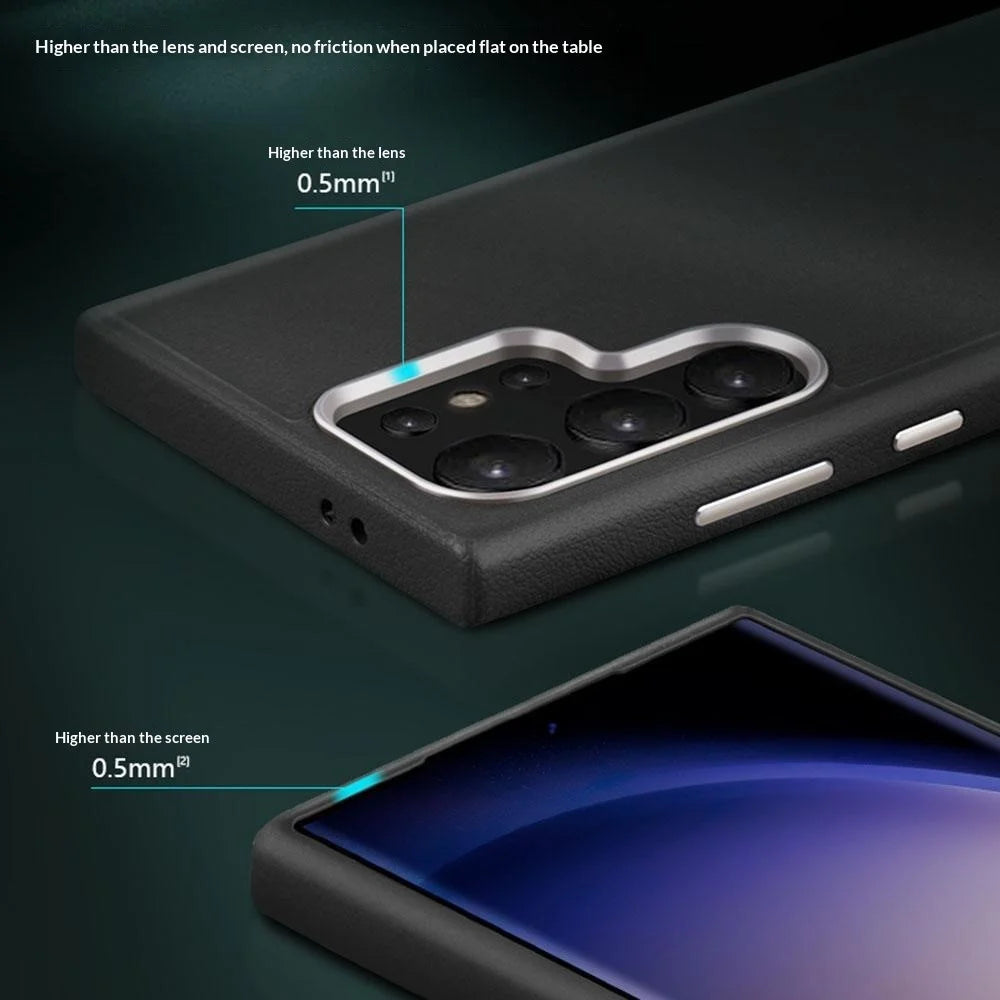 X-LEVEL For Samsung Galaxy S26 Ultra Magnetic Case PU Leather Hard PC Phone Cover - Black - 5