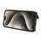 For iPhone 15 Pro Case Ring Holder Zipper Pocket Kickstand Leather Back Phone Cover with Shoulder Strap - Black - 4