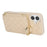 For iPhone 17 Case Ring Holder Zipper Pocket Kickstand Leather Back Phone Cover with Shoulder Strap - Beige - 5