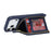 For iPhone 18 Pro / 17 Pro Case Ring Holder Zipper Pocket Kickstand Leather Back Phone Cover with Shoulder Strap - Blue - 3