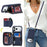 For iPhone 18 Pro / 17 Pro Case Ring Holder Zipper Pocket Kickstand Leather Back Phone Cover with Shoulder Strap - Blue - 6