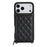 For iPhone 18 Pro Max / 17 Pro Max Case Ring Holder Zipper Pocket Kickstand Leather Back Phone Cover with Shoulder Strap - Black - 7