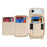 For iPhone Air Case Ring Holder Zipper Pocket Kickstand Leather Back Phone Cover with Shoulder Strap - Beige - 3