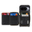 For Google Pixel 10 / 10 Pro Case Ring Holder Zipper Pocket Kickstand Leather Back Phone Cover with Shoulder Strap - Black - 3