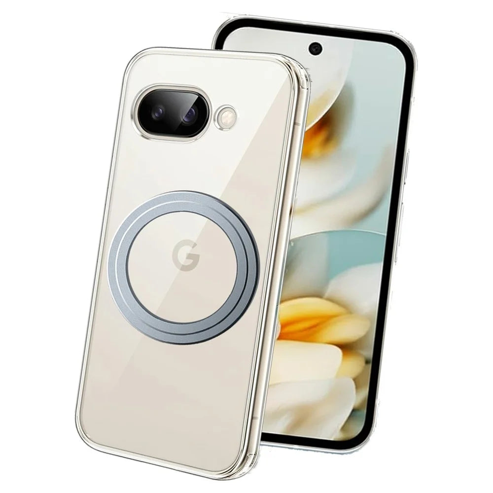 For Google Pixel 9a Magnetic Case TPU + PC Clear Phone Back Cover - 2