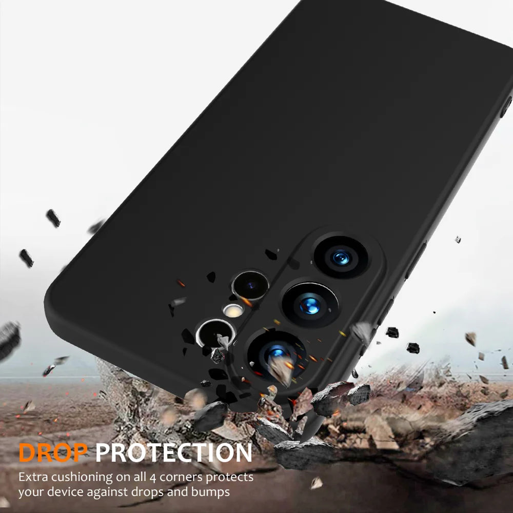 For Samsung Galaxy S26 Ultra Magnetic Case Anti-Drop Liquid Silicone Phone Cover - Black - 2