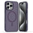 For iPhone 16 Pro Max Case Compatible with MagSafe Skin Touch TPU Acrylic Phone Back Cover - Purple - 1