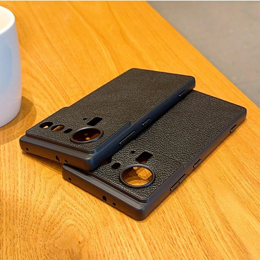 For ZTE nubia Z80 Ultra 5G Case Litchi Texture Leather Coated TPU + PC Phone Cover with Black Edge - 6