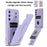 For Samsung Galaxy S26 Case Kickstand Card Slots Leather Coated TPU Cover with Shoulder Strap - Purple - 4