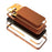 LUPHIE For iPhone 17 Pro Case Ultra Slim Metal Phone Back Cover Textured Design - Orange - 5