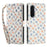 For Samsung Galaxy A57 5G Wallet Case Rhombic Floral Design Leather Flip Phone Cover with Strap - A4 - 1
