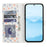 For Samsung Galaxy A57 5G Wallet Case Rhombic Floral Design Leather Flip Phone Cover with Strap - A4 - 2