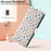 For Samsung Galaxy A57 5G Wallet Case Rhombic Floral Design Leather Flip Phone Cover with Strap - A4 - 7