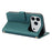 For iPhone 18 Pro Max / 17 Pro Max Case PU Leather Stand View Phone Wallet Cover with Hand Strap - Green - 3