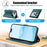 For iPhone 18 Pro Max / 17 Pro Max Case PU Leather Stand View Phone Wallet Cover with Hand Strap - Green - 6