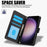 For Samsung Galaxy S26 Case PU Leather Stand View Phone Wallet Cover with Hand Strap - Black - 5