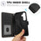 For Samsung Galaxy S26 Case PU Leather Stand View Phone Wallet Cover with Hand Strap - Black - 6