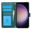 For Samsung Galaxy S26+ Case PU Leather Stand View Phone Wallet Cover with Hand Strap - Green - 2