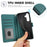 For Samsung Galaxy S26+ Case PU Leather Stand View Phone Wallet Cover with Hand Strap - Green - 6