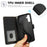 For Samsung Galaxy A57 5G Case PU Leather Stand View Phone Wallet Cover with Hand Strap - Black - 6