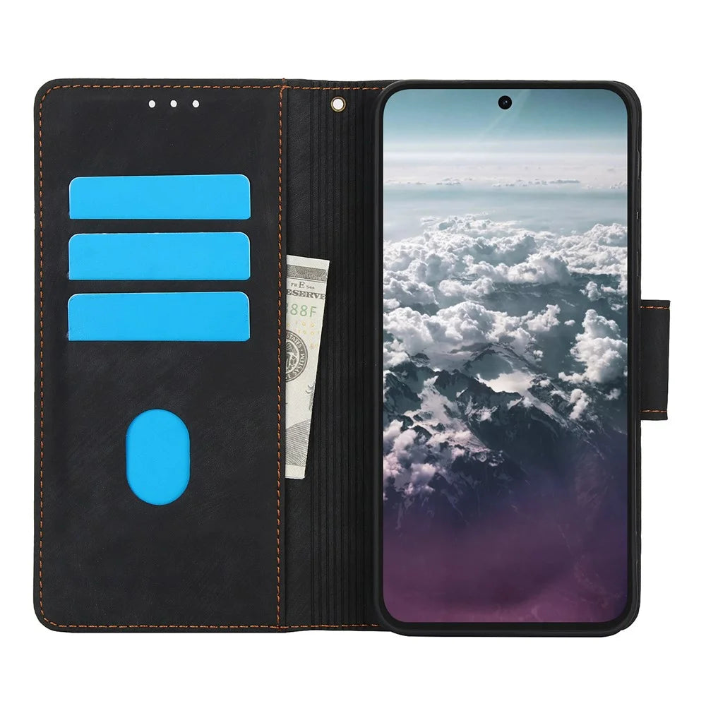 Leather Case for Samsung Galaxy A18 5G / A18 4G / A17 5G / A17 4G / A26 5G Flower Butterfly Wallet Phone Cover with Hand Strap - Black - 2