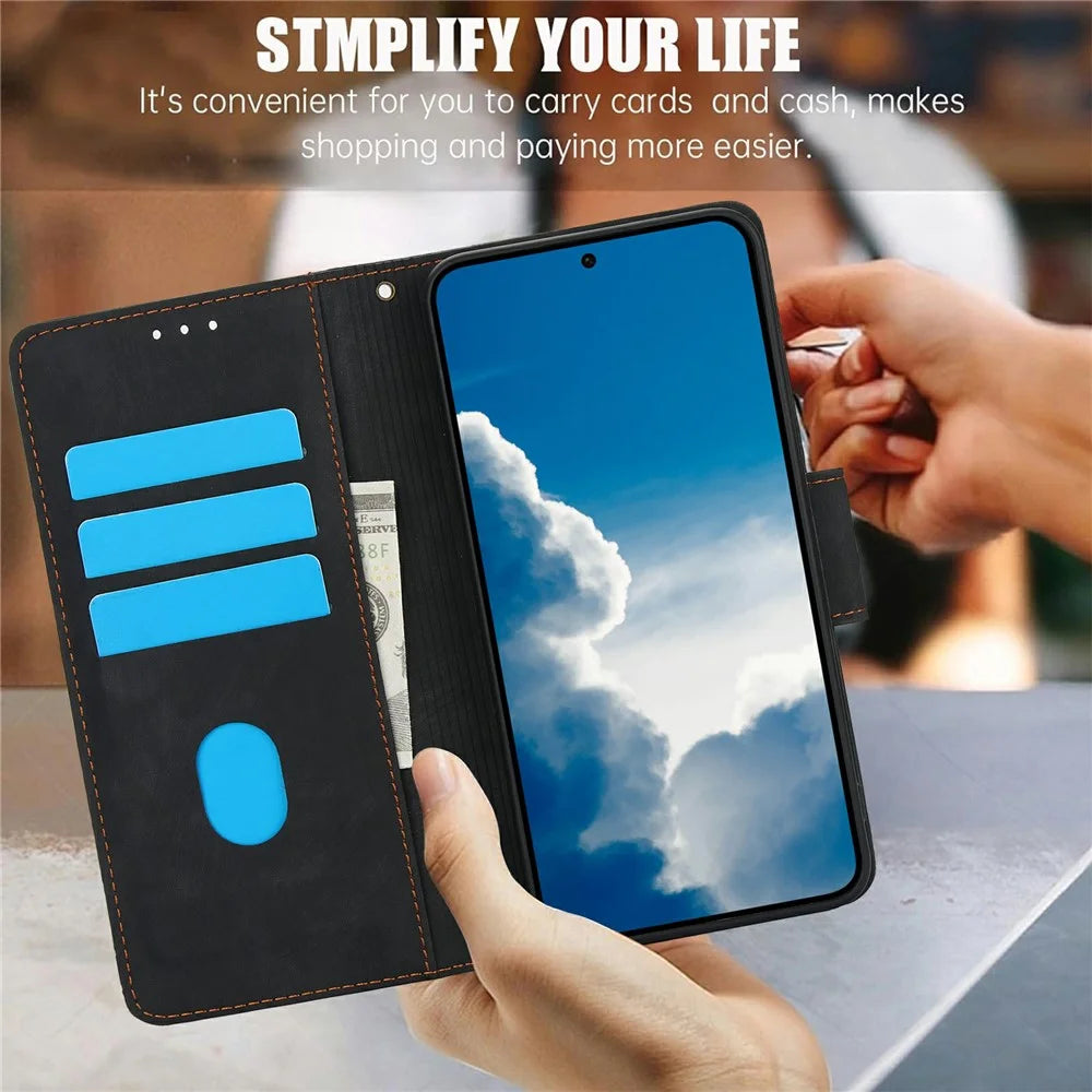 SY-001 For Samsung Galaxy S26+ Case Flower Butterfly Leather Wallet Phone Cover with Hand Strap - Black - 5