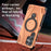 For Samsung Galaxy S25 Ultra Magnetic Case Rotating Kickstand TPU PC Shockproof Phone Back Cover - Black - 2