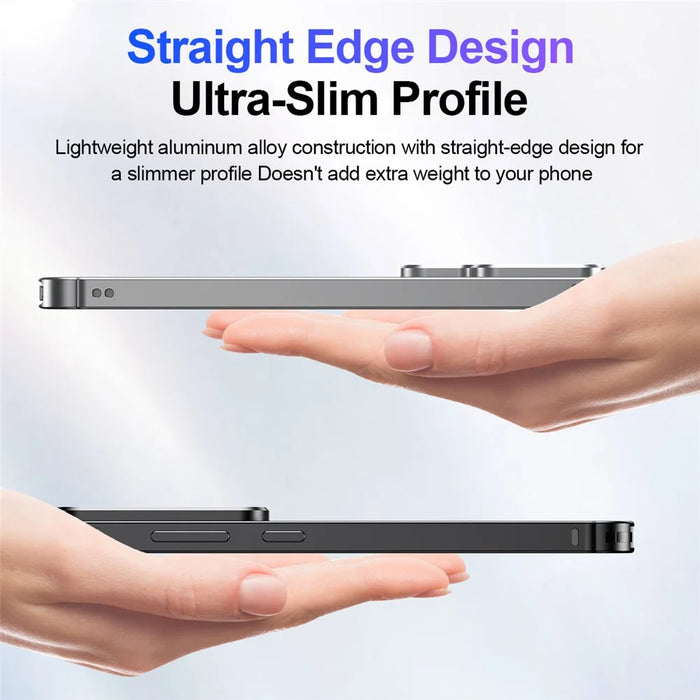 For Samsung Galaxy S26 Ultra Bumper Case Alloy Frame Cover with Lens Frame - Black - 5