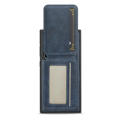 LC.IMEEKE L3 For Samsung Galaxy S26 Ultra Magnetic Case Detachable Card Holder Leather TPU Mobile Cover - Blue - 2