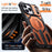 For iPhone 17 Pro Magnetic Case TPU + PC Kickstand Phone Cover Drop Protection - Orange - 6