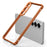 For Samsung Galaxy S26 Bumper Case Alloy Frame Cover with Lens Frame - Orange - 1