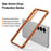 For Samsung Galaxy S26+ Bumper Case Alloy Frame Cover with Lens Frame - Orange - 3