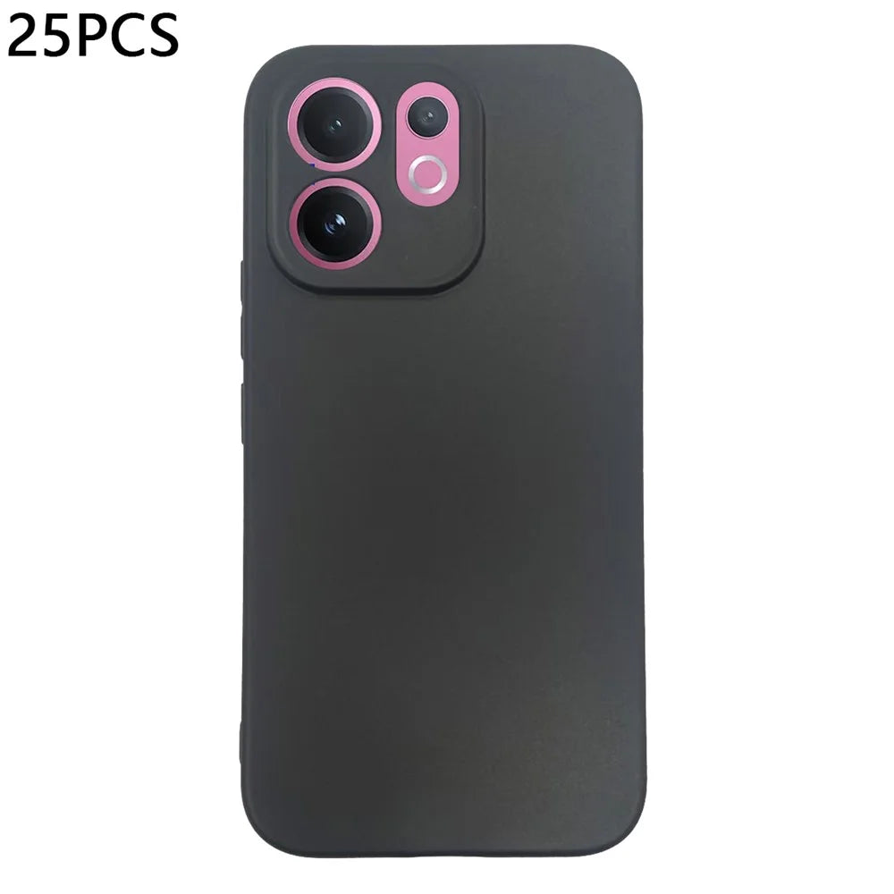 25Pcs For vivo V70 5G Case 1.2mm TPU Matte Phone Cover - Black - 1
