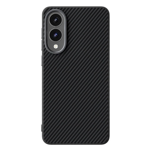 ABEEL For Samsung Galaxy S25 Edge Magnetic Case Carbon Fiber Texture TPU PC PU Phone Back Cover - Black - 2