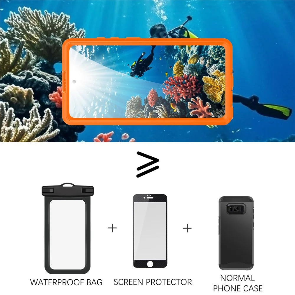REDPEPPER For Samsung Galaxy S26 Ultra IP68 Waterproof Case Clear Magnetic Phone Cover - Orange - 2