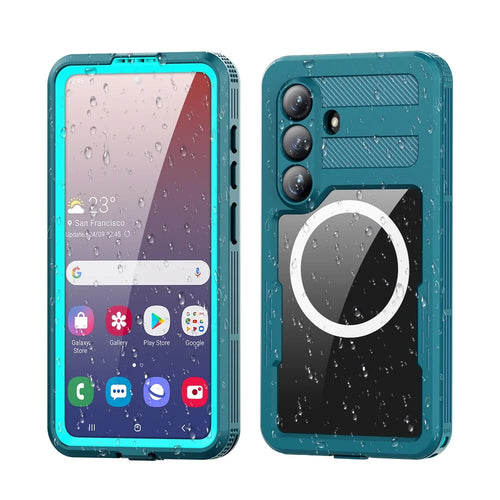 REDPEPPER For Samsung Galaxy S26 IP68 Waterproof Case Clear Magnetic Phone Cover - Blue - 1