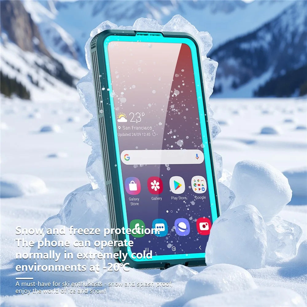 REDPEPPER For Samsung Galaxy S26 IP68 Waterproof Case Clear Magnetic Phone Cover - Blue - 7