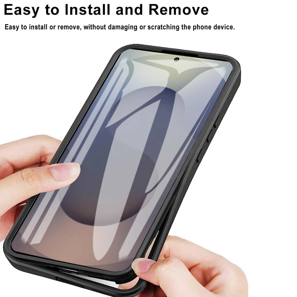 For Samsung Galaxy S26 Ultra Case Acrylic + TPU Clear Phone Cover with PET Screen Film - Black - 4