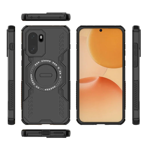 WANLONFENG For OnePlus Ace 6 5G / OnePlus Ace 6T 5G / OnePlus 15R 5G Magnetic Case  DJ Series PC TPU Phone Cover with 2Pcs Tempered Glass Film - Black - 2