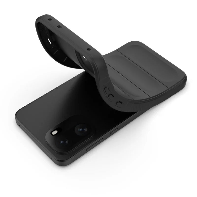 WANLONFENG For OnePlus Ace 6 5G / OnePlus Ace 6T 5G / OnePlus 15R 5G TPU Case  HD Series Anti Slip Phone Cover with Tempered Glass - Black - 4