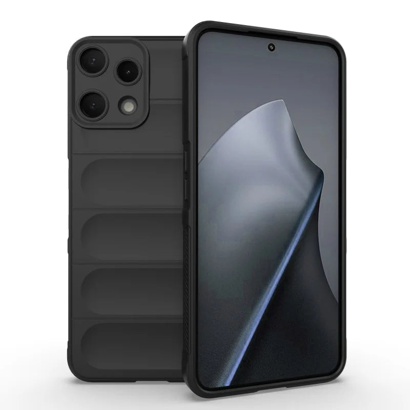 WANLONFENG For Nothing Phone (3a) Lite 5G TPU Case  HD Series Anti Slip Phone Cover with Tempered Glass - Black - 3