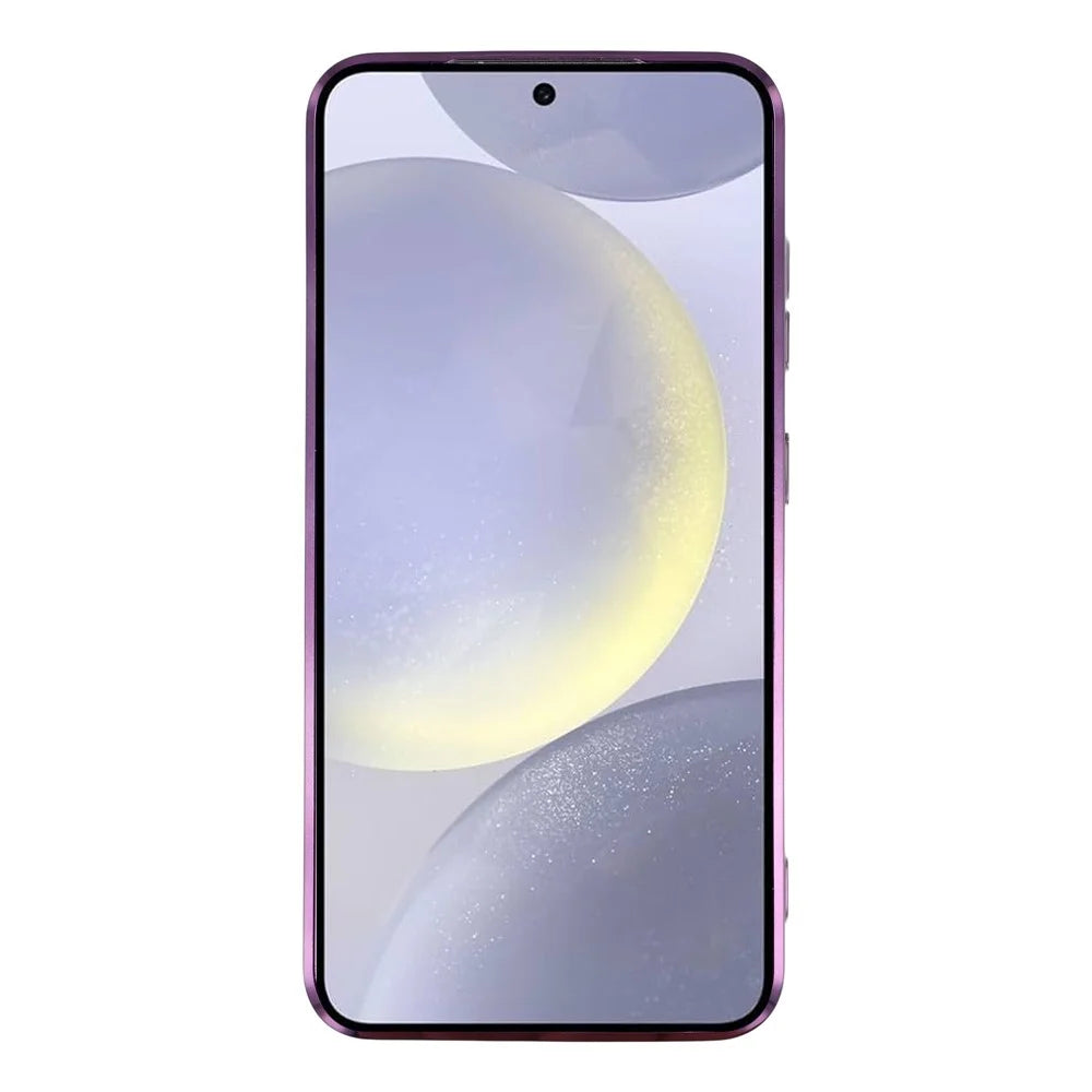For Samsung Galaxy S26 Magnetic Case CD Veins Glass Lens Guard TPU Phone Back Cover - Purple - 2