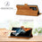 LC.IMEEKE For Samsung Galaxy S26 Ultra Case Wallet Microfiber Leather Phone Cover - Brown - 5